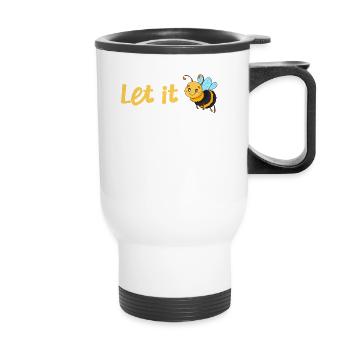 Let it Bee - Thermobecher mit Tragegriff - Weiß - Vorne