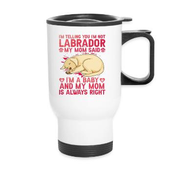 Labrador - Thermobecher mit Tragegriff - Weiß - Vorne