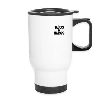 Tacos und Margs Pocket Fiesta Margaritas Tacos - Thermobecher mit Tragegriff - Weiß - Vorne