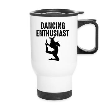 Dancing Dance Music - Thermobecher mit Tragegriff - Weiß - Vorne