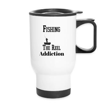 Fishing The Reel Addiction. - Thermobecher mit Tragegriff - Weiß - Vorne