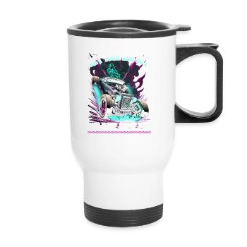 Hot Rod Sortez votre tige, Muscle Car Rat Rod - Tasse isotherme avec poignée - blanc - Devant