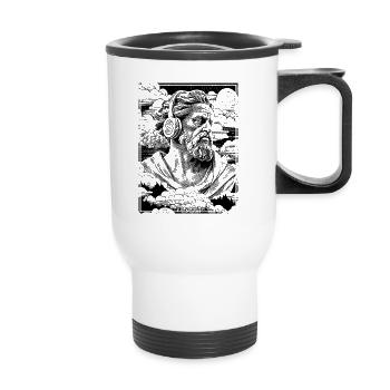 Street-Style & Hip-Hop Vibe: Pour les accros de la musique! - Tasse isotherme avec poignée - blanc - Devant