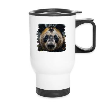 Pandas réaliste Panda Panda géant - Tasse isotherme avec poignée - blanc - Devant