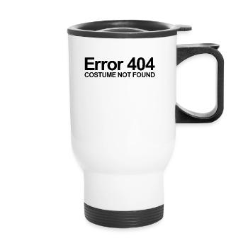 Fehler 404 Kost�m nicht als lustiger Halloween -Fe - Thermobecher mit Tragegriff - Weiß - Vorne