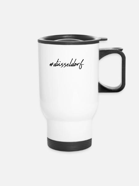 Düsseldorf - Thermobecher mit Tragegriff - Weiß