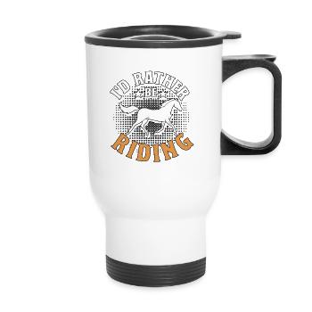 Je préfère monter à cheval Équitation - Tasse isotherme avec poignée - blanc - Devant