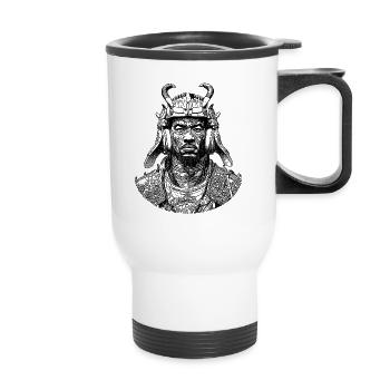 Samurai in Rock Music Vibe: Your Passion - Thermal mug with handle - white - Front