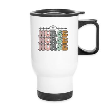 Nurse Krankenschwester Groovy - Thermal mug with handle - white - Front