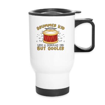 Drummer, Kid, Drums, Musician, Children, Drummer - Thermal mug with handle - white - Front