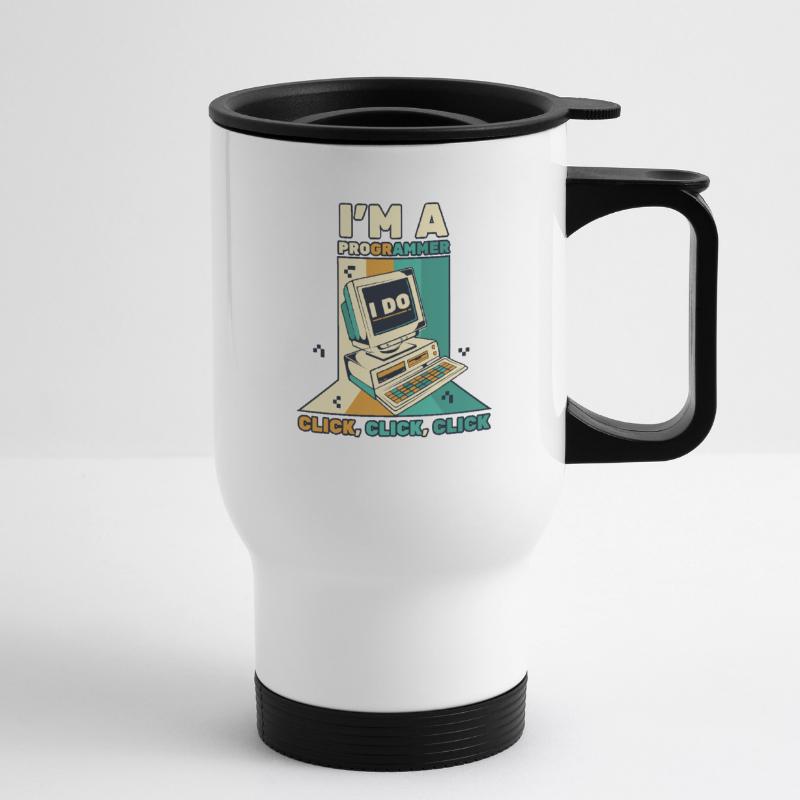 I'm A Programmer Click Softwareingenieur Coder Thermobecher mit Tragegriff