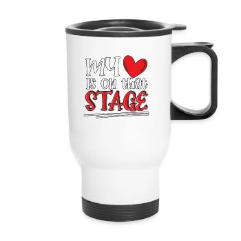 Avertissement Je pourrais commencer à taper sur Tap Dance pour - Tasse isotherme avec poignée - blanc - Devant