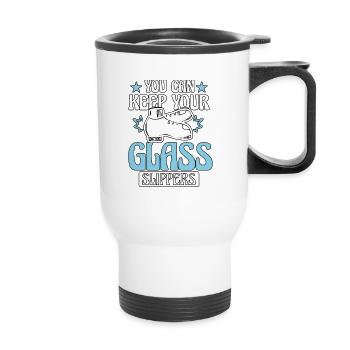 Vous pouvez garder vos pantoufles de verre Tap Dance pour - Tasse isotherme avec poignée - blanc - Devant