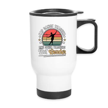 Professeur de claquettes comme les autres professeurs mais plus fort - Tasse isotherme avec poignée - blanc - Devant