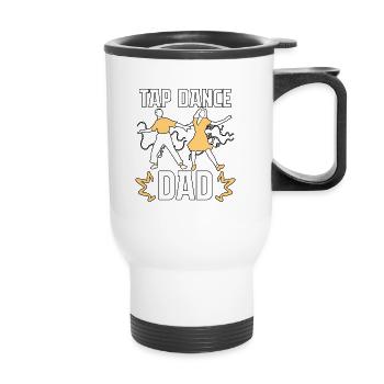 Danse à claquettes Papa danse à claquettes pour danseurs de claquettes - Tasse isotherme avec poignée - blanc - Devant
