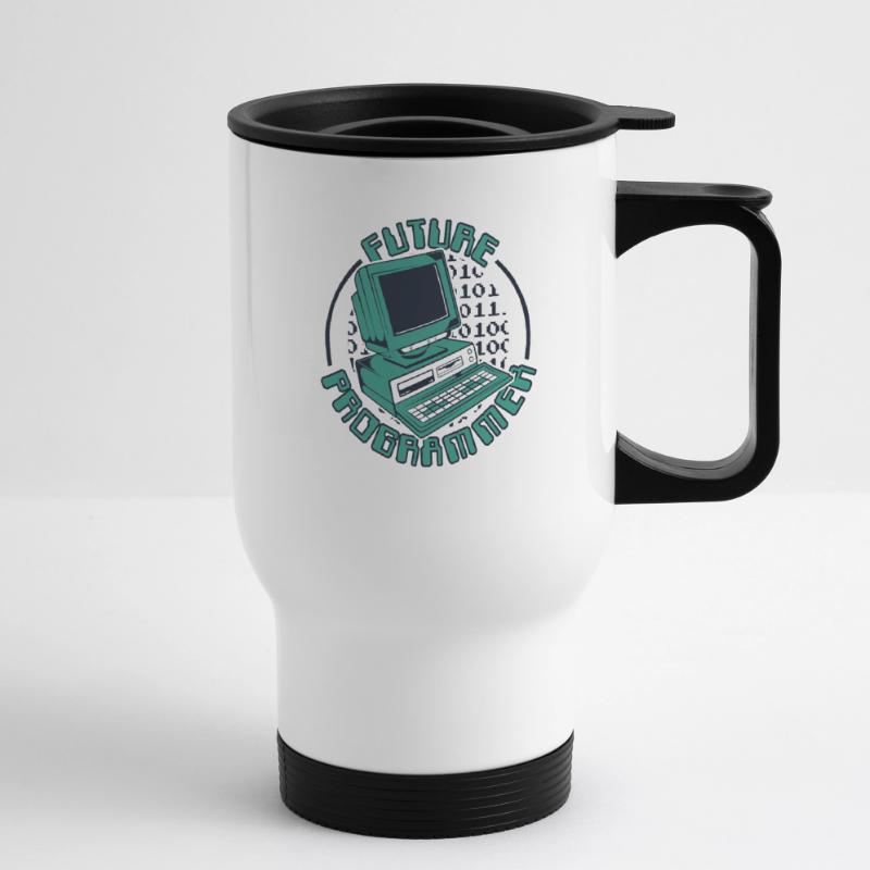 Future Programmer Softwareingenieur Developer Thermobecher mit Tragegriff