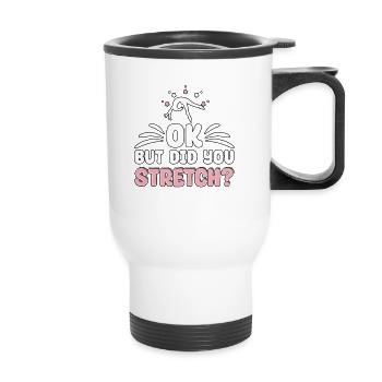 Ok But Did You Stretch? Sports Medicine Trainer - Thermal mug with handle - white - Front