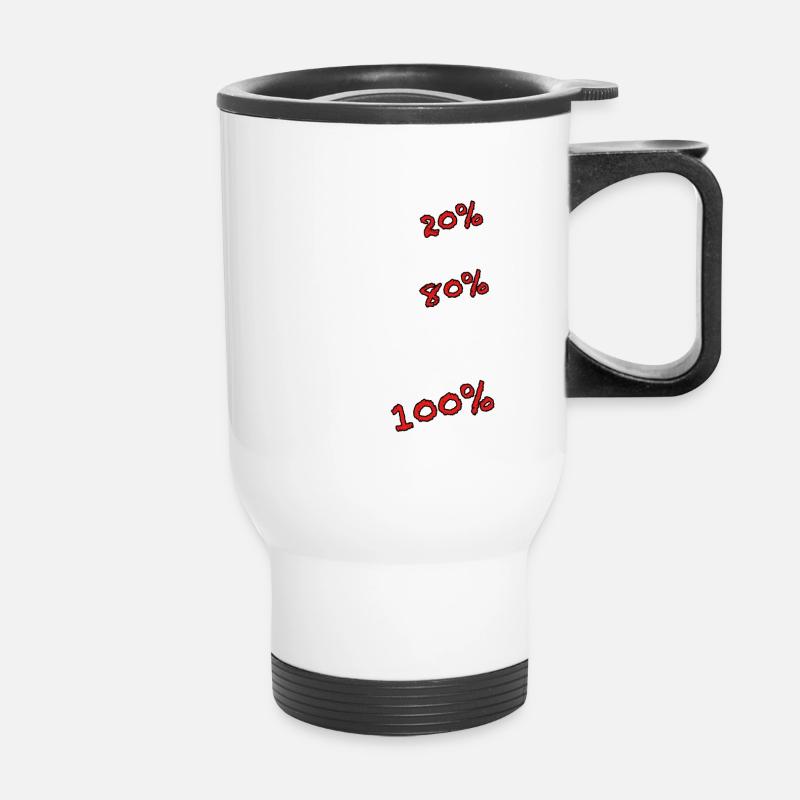 100 percent salary - Thermal mug with handle - white