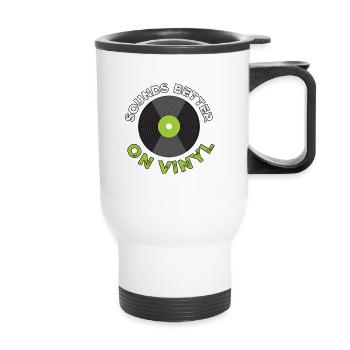 Sonne mieux sur vinyle pour les collectionneurs de disques - Tasse isotherme avec poignée - blanc - Devant