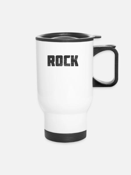 Rock - Thermobecher mit Tragegriff - Weiß