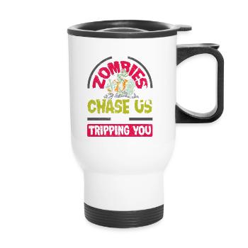 Costume d'amant de zombie pour Halloween drôle - Tasse isotherme avec poignée - blanc - Devant