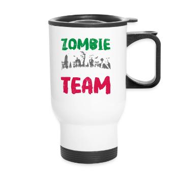 Zombie Lover Cosume for Funny Halloween - Thermal mug with handle - white - Front