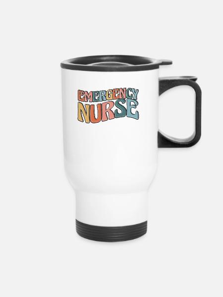 Emergency Nurse Krankenschwester - Thermobecher mit Tragegriff - Weiß