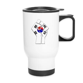 Corée du Sud Drapeau Coréen Pays Pride Natif - Tasse isotherme avec poignée - blanc - Devant
