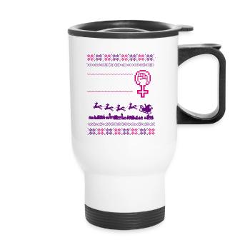 Sleigh The Patriarchy - Thermal mug with handle - white - Front
