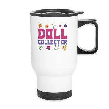 Mignon poupée collector fleur design - Tasse isotherme avec poignée - blanc - Devant