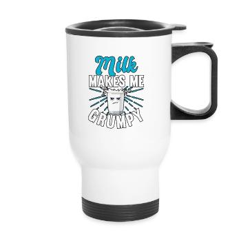 Le lait me rend grincheux Intolérance au lactose - Tasse isotherme avec poignée - blanc - Devant