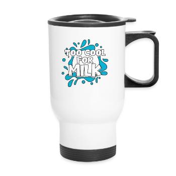 Trop froid pour le lait Intolérance au lactose - Tasse isotherme avec poignée - blanc - Devant