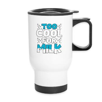 Trop froid pour le lait Intolérance au lactose - Tasse isotherme avec poignée - blanc - Devant