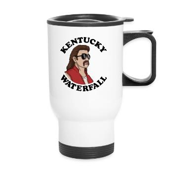 Kentucky Waterfall Mullet Redneck Men's Mullet - Thermal mug with handle - white - Front