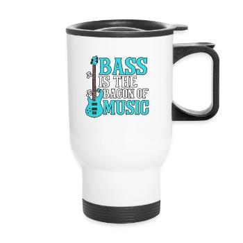 Bass Is The Bacon Of Music Bass Guitarist Bass - Thermal mug with handle - white - Front