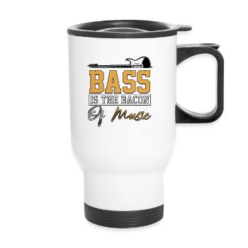 Bass Is The Bacon Of Music Bass Guitarist Bass - Thermal mug with handle - white - Front