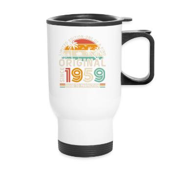 1959 Birthday legend - Thermal mug with handle - white - Front