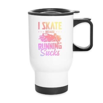 patinage - Tasse isotherme avec poignée - blanc - Devant