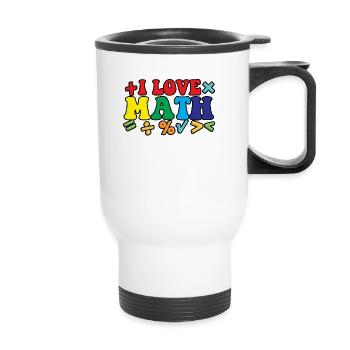 I Love Math For Teachers, Children, Men, Women - Thermal mug with handle - white - Front