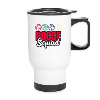 Escouade de pétanque Boccia Boule Pétanque - Tasse isotherme avec poignée - blanc - Devant