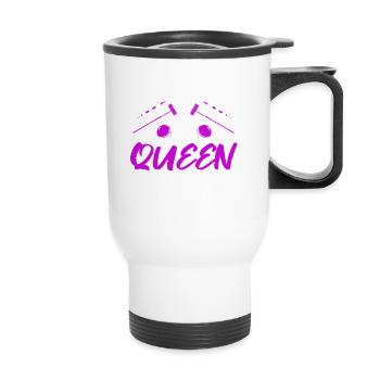 Croquet Queen For Croqueting Women Girls - Thermal mug with handle - white - Front