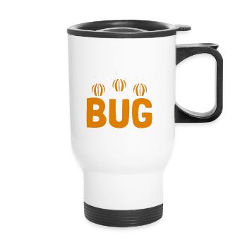 Attendez que je vois un bug pour les collectionneurs d’insectes entomologistes - Tasse isotherme avec poignée - blanc - Devant