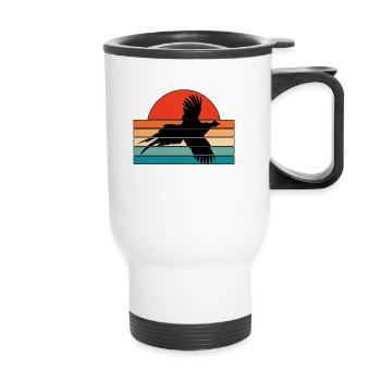 Pheasant Sunset Bird Hunting - Thermal mug with handle - white - Front