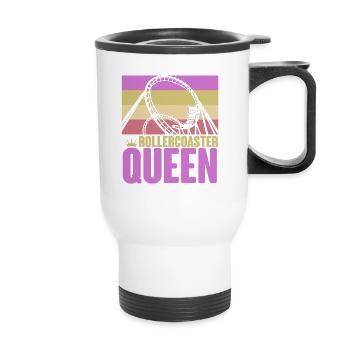Rollercoaster Queen Roller Coaster pour Femmes Filles - Tasse isotherme avec poignée - blanc - Devant