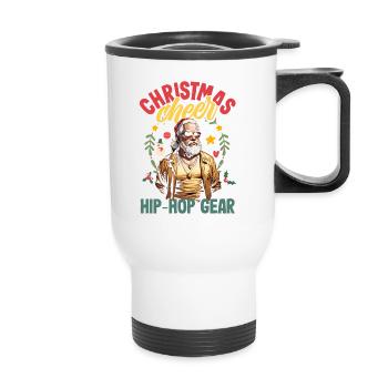 Joie de Noël, équipement hip-hop DJ Xmas Hip Hop - Tasse isotherme avec poignée - blanc - Devant