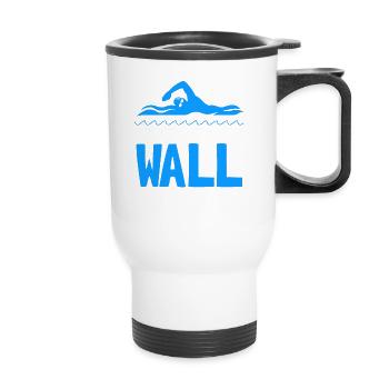 Reach For The Wall Swimming Retro Vintage For - Thermal mug with handle - white - Front
