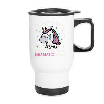 I'll Get Over It Just Need To Be Dramatic Unicorn - Thermal mug with handle - white - Front