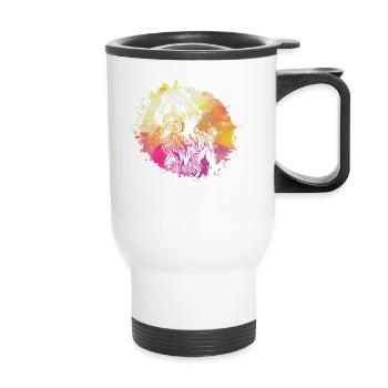 Havanais rétro - Tasse isotherme avec poignée - blanc - Devant