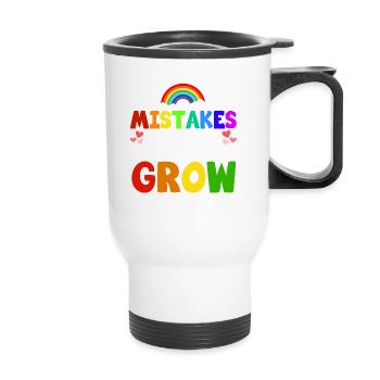 Mistakes Help Us Grow for Educators Teachers - Thermal mug with handle - white - Front