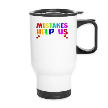 Mistakes Help Us Grow for Educators Teachers - Thermal mug with handle - white - Front